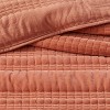 Full/Queen Lofty Velvet Quilt Terracotta/Bronze - Threshold™: OEKO-TEX Certified, Machine Washable, All Ages - 4 of 4