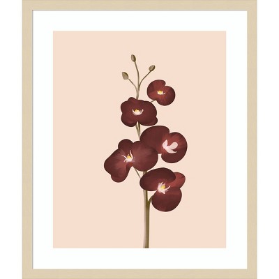 21"x25" Svelte Natural Framed Pastel Flowers IV Wall Art