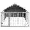 vidaXL Outdoor Dog Kennel Galvanized Steel Galvanized Steel, PE fabric - 3 of 4