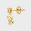 14k Gold Plated Cubic Zirconia Teardrop and Dangle Stud Earring Set 2pc - A New Day™ Gold - 2 of 2