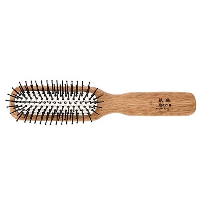 Bass Brushes - Men's Hair Brush Style & Detangle Professional Grade Nylon  Pin Genuine Natural Wood Handle 6 Row Cushion Style Oak Wood