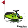 24V Kids Electric Drift Kart, 2-Speed Ride On Car w/360° Spins, Music, Lights, Flags, 5MPH, for Ages 3+ - 3 of 4