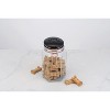 Amici Pet Bernese Glass Treats Canister, 40 oz. , Clear w/ Black Lid - 2 of 4