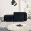 Kumasinova Modern Glam Tufted Sofa with Gold Accents, 66.9''W Velvet Chaise Lounge, Tufted Back with 2 Toss Pillows, Couches for Living Room - 2 of 4
