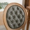 CAVINAS French Style Dining Chairs Set of 2, Wooden Living Room Chairs with High Backrest and Nailhead Trim for Dining Room - 2 of 4
