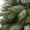 6ft. Snowed Pine Artificial Christmas Tree with 583 Branches and Pine Cones – Natural Winter X-Mas Charm - 3 of 4