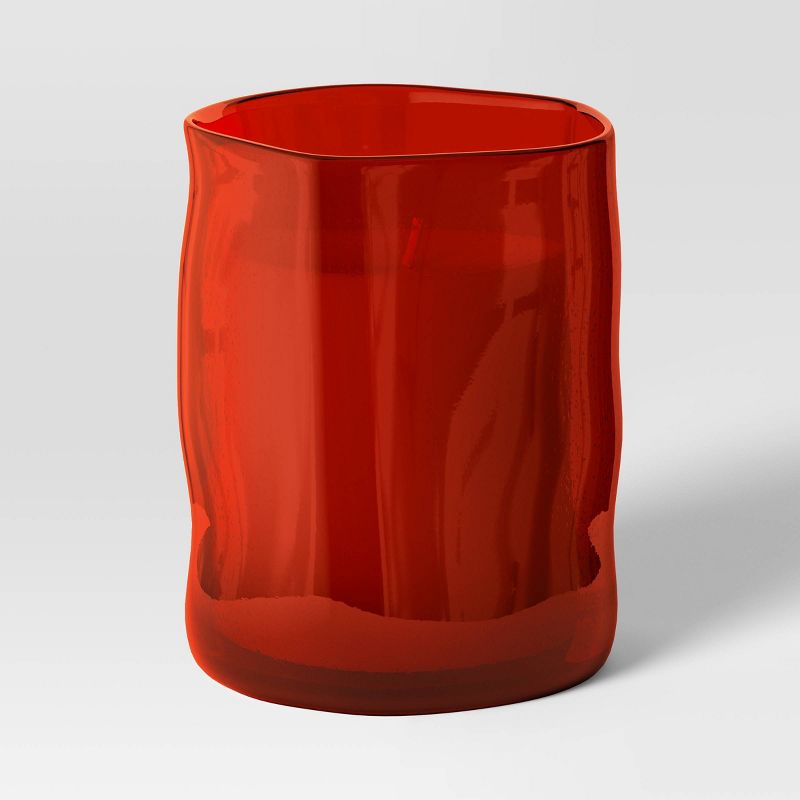 Small Glass Hurricane Pillar Candle Holder Red - Threshold&#8482;, 4 of 5