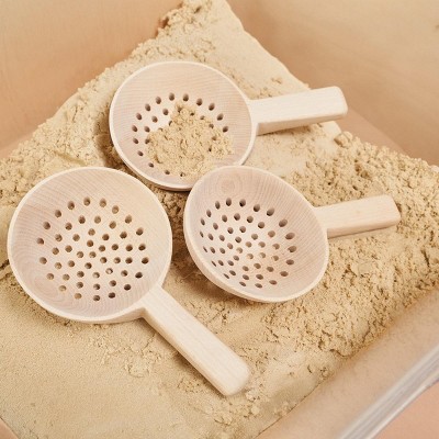 Cosy Short-Handled Wooden Slotted Spoons - Set of 3