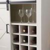 HDZNVF Farmhouse Storage Cabinet with Sliding Barn Door & Wine Shelf - 4 of 4