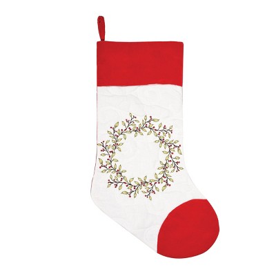 C&f Home Berry Garland Embroidered Christmas Stocking : Target