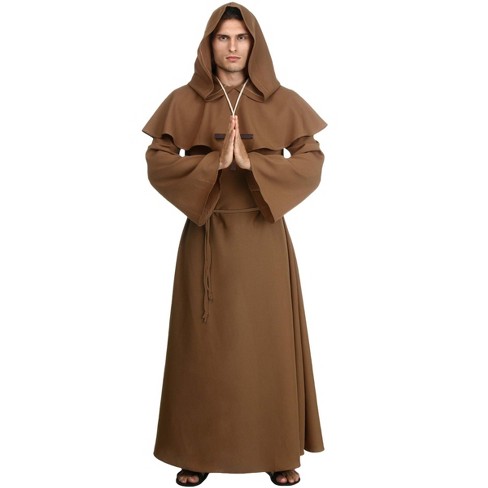 Halloweencostumes.com Large Adult Brown Monk Robe Costume, Brown : Target