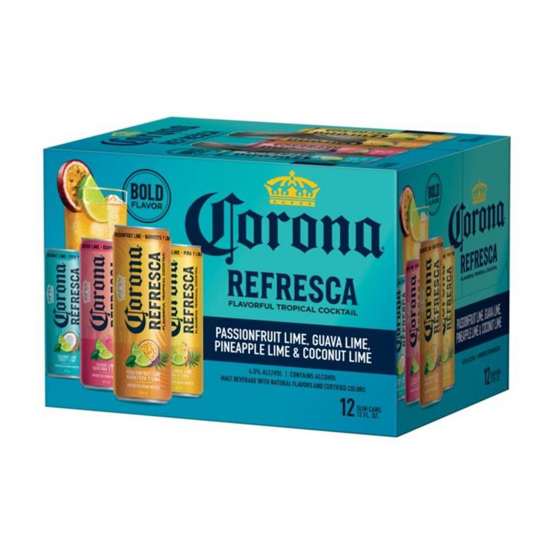 Corona Refresca Hard Tropical Punch Cocktail Variety Pack Canned Cocktail - 12pk/12 fl oz Cans, 6 of 11