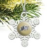 US Naval Academy Secondary Logo Metal Snowflake Christmas Tree Holiday Ornament - 2 of 3