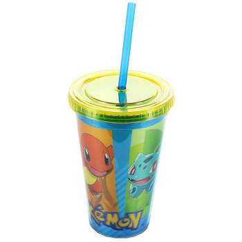 Pokemon Character Grid 22oz Double Walled Stainless Steel Tumbler with Straw