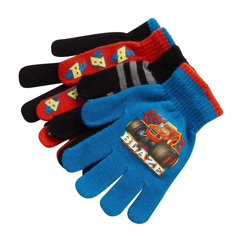 Nickelodeon Blaze Boys 4 Pack Mitten or Glove Set: Toddler/Little Boys Ages 2-7, 3 of 6