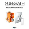 KubeBath Aqua Piazza Brass Shower Set with 8Inch Ceiling Mount Square Rain Shower and Tub Filler - 2 of 4