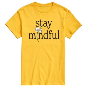 Men's - Instant Message - Stay Mindful Flower Short Sleeve Graphic T-Shirt - 1 of 4