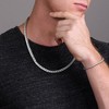 EVERLY JEWELRY |Men's Sterling Silver 63ct TGW Created White Sapphire Tennis Necklace and Bracelet 2-Pc Set - 20 in + 9 in - 4 of 4