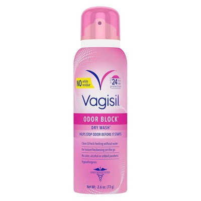 Vagisil Odor Block Feminine Dry Wash Deodorant Spray for Women - 2.6oz