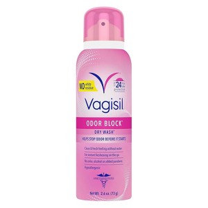 Vagisil Odor Block Feminine Dry Wash Deodorant Spray for Women - 2.6oz - 1 of 4