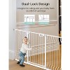 GROWNSY Baby Gate, 57"-62" Auto-Close Dog Gate for Stairs & Doorways, Pressure-Mounted Easy Install Baby Gate - No Drill, Walk Through, White - 4 of 4