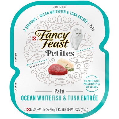 Fancy Feast Petites Ocean White Fish and Tuna Pate Wet Cat Food - 2.8oz