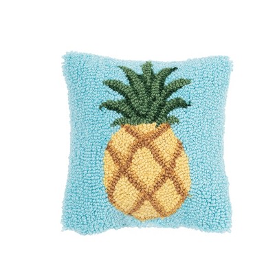 C&F Home 8" x 8" Pineapple Hooked Petite Throw Pillow