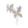 Unique Bargains Butterfly Pendant French Barrette Hair Clips Purple 1 Pc - 4 of 4