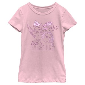 Girl's My Little Pony: Friendship is Magic Love Everypony T-Shirt - 1 of 4