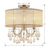 Crystorama Lighting Hampton 3 - Light Chandelier in  Antique Brass - 3 of 4
