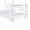 GDFStudio Frank Patio Acacia Wood Porch Swing Bed with 96 inch Hemp Ropes - 4 of 4