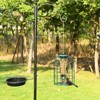 Munora Squirrel-proof Bird Feeder - 7"x7"x10" Metal Caged Tube, Outdoor Seed Guard with Stainless Steel Hanger, Green - 4 of 4
