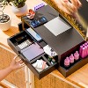 Simple Trending Monitor Stand Riser and Computer Wood Desk Organizer with Drawer and Pen Holder for Laptop, Computer, iMac, Black - 2 of 4
