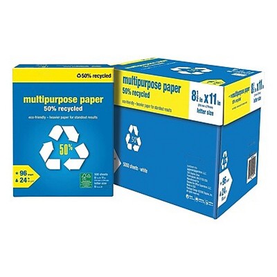 MyOfficeInnovations 50% Recycled 8.5" x 11" Multipurpose Paper 24 lbs 96B 10 RM/CT 756860