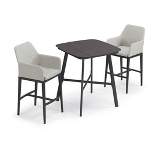 Eiland Patio Set with 36" Square Table & Oland Bar Chairs - Oxford Garden