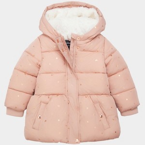 Rokka&Rolla Toddler Girls' Starlight Winter Coat Mini Fur Lined Kids Jacket - 1 of 4