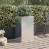 vidaXL Solid Fir Wood Planter with Trellis - Brown Rectangular Outdoor Flower Box for Garden, Patio, Terrace - 3 of 4