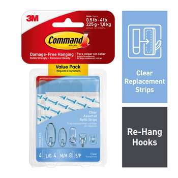 Command Large Refill Adhesive Strips Damage Free Hanging Wall Adhesive  Strips