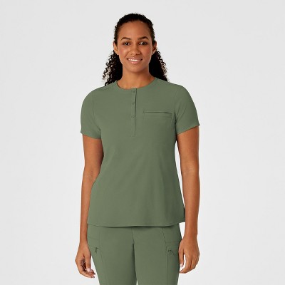 Wink RENEW Women's Mandarin Collar Tuck-In Scrub Top, 4X.