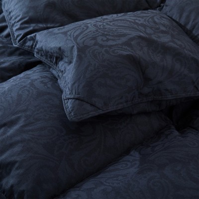 Twin Black Cotton Goose Down Comforter