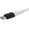 Monoprice Nylon Braided USB C to USB A 2.0 Cable - 3 Feet - White | Type C, Durable, Fast Charge for Samsung Galaxy S10/ Note 8, LG V20 and - - 3 of 4