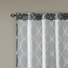PAGED Curtains Fretwork Print Grommet Top Window Curtain Panel Privacy Assured with Light Filtering for Bedroom, Living Room - 3 of 4