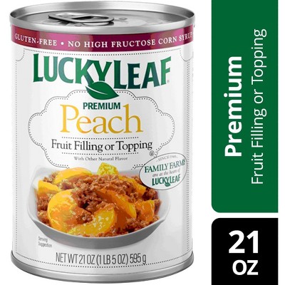 Lucky Leaf Premium Peach Fruit Filling & Topping, 21 oz