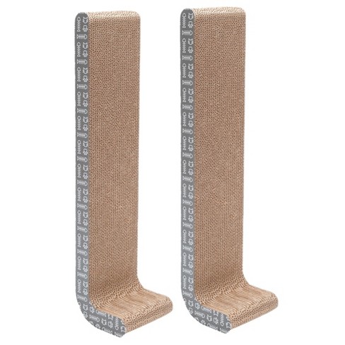 Wall-mounted Corrugated Cat Scratcher With Catnip, 2-pack : Target