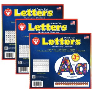 Hygloss® Flower Pots Punch-Out Letters, 350 Pieces Per Pack, 3 Packs - 1 of 3