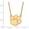 Black Bow Jewelry 10k Yellow Gold Clemson Tigers NCAA Necklace 18 Inch - 2 of 4