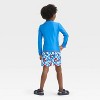 Toddler Boys' Spider-Man Rash Guard Set - White/Blue/Red - 2 of 4