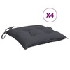 vidaXL Chair Cushions 4 pcs Anthracite 19.7 in.x19.7 in.x2.8 in. Oxford Fabric - 2 of 4