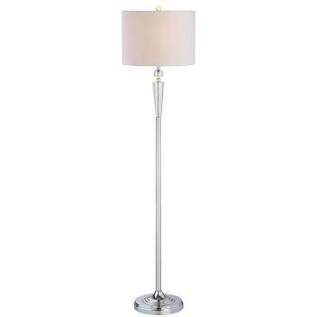 59.5" Crystal Reese Floor Lamp (Includes LED Light Bulb) Silver - JONATHAN Y