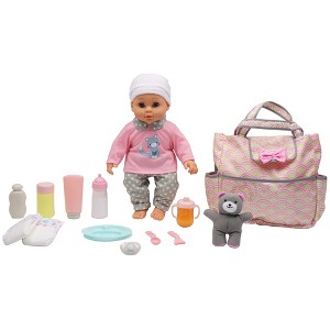 Dream Collection 16" Baby Doll with Diaper Bag Set - 1 of 4